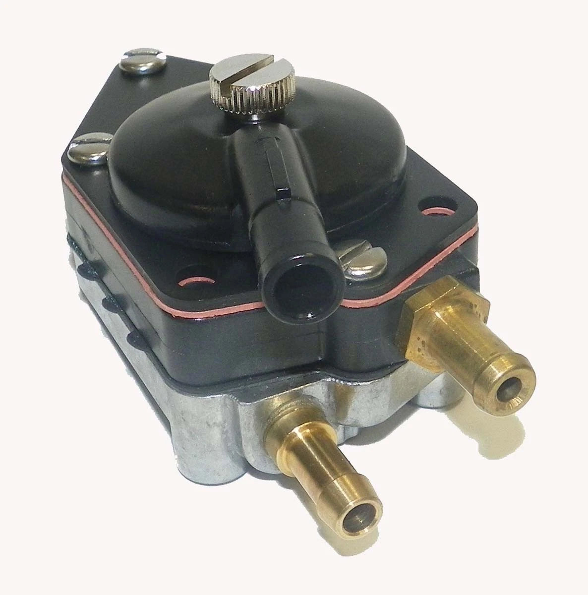 Dual Big Nipple Fuel Pump 600-158 for Johnson Evinrude 6/8/25/235 Hp (N/A)