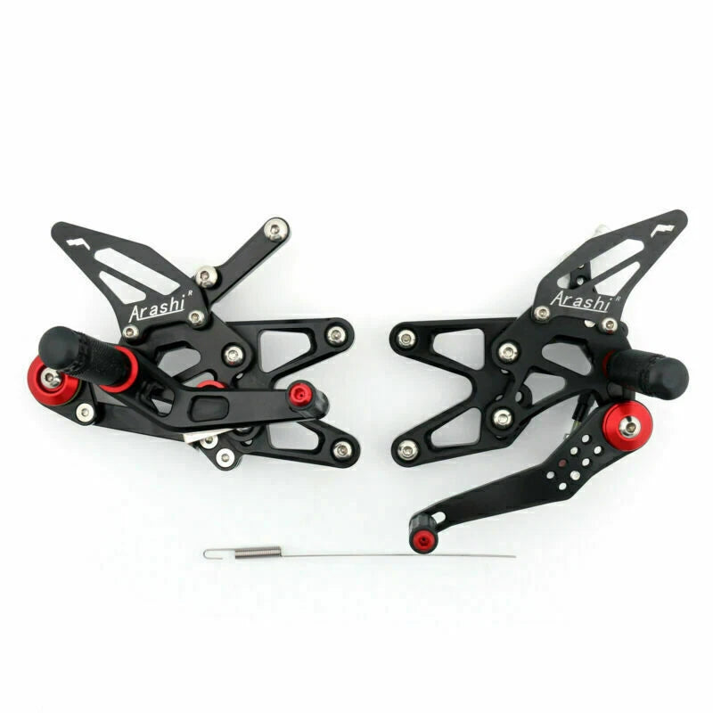 Aluminum Rearsets Footpegs for Daytona 675/R (2013–2017) Black