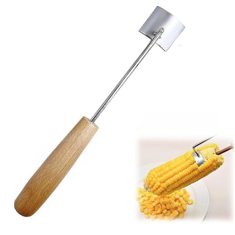 2X Corn Cob Peeler Stainless Steel Tool for Quick Kernel Removal