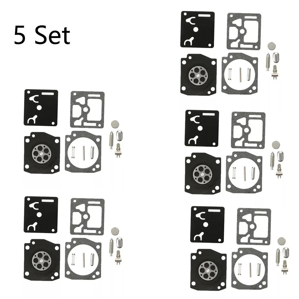 Set of 5 Carburetor Rebuild Kits for Zama RB-122 Husqvarna 346XP 350 353