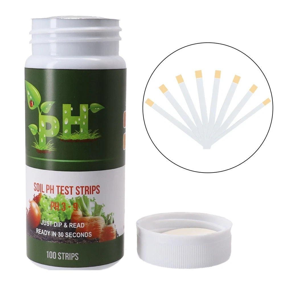 100x Soil Test Strips for Garden Plant Light Test Meter Kit