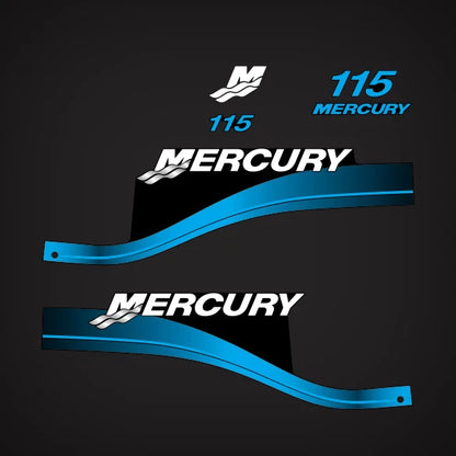 Set of 2 Decals for Mercury Outboard 115hp (881649A01)