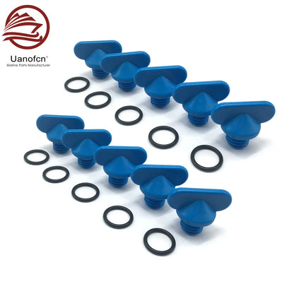 10 MERCRUISER BLUE PLASTIC MANIFOLD-SEA WATR PUMP DRAIN PLUG 8M0119211/806608A02