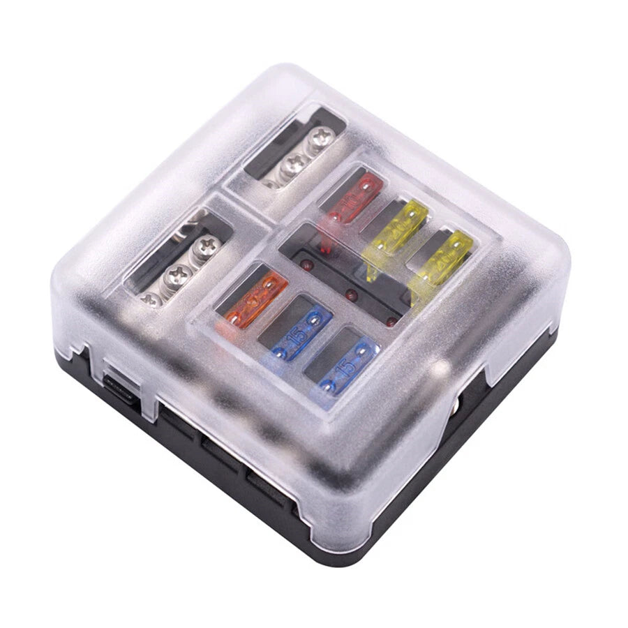 6-Gang Blade Fuse Holder Box for Car (Universal)