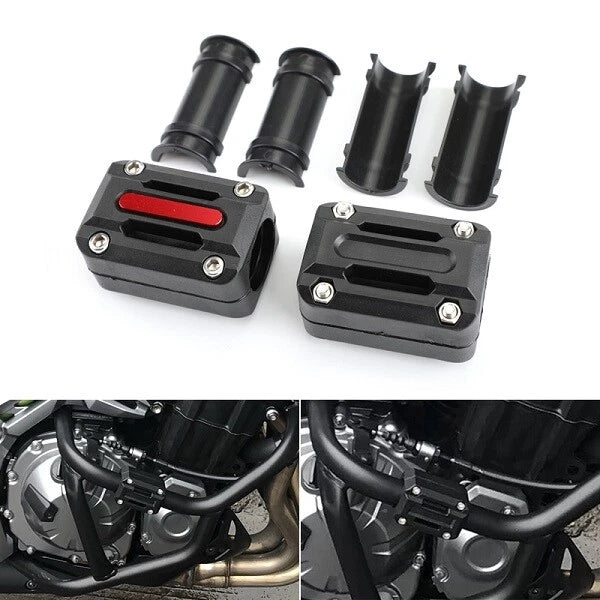 2X Motorcycle Frame Protectors for (22/25/28mm)