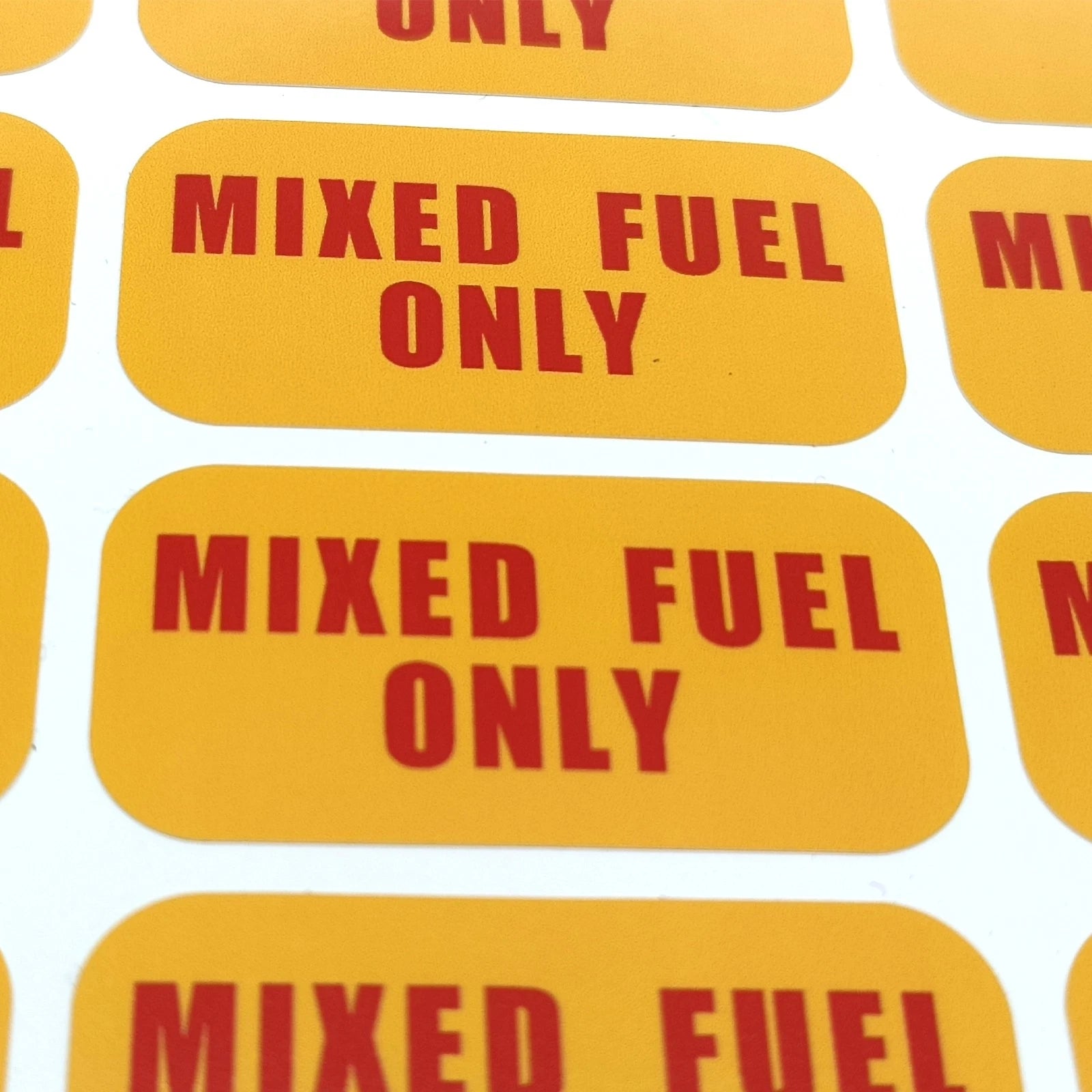 Mixed Fuel Only Sticker for Universal Use (Weather Proof)