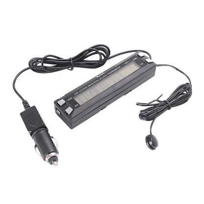Digital LCD Temperature Voltage Clock Thermometer Monitor for Auto