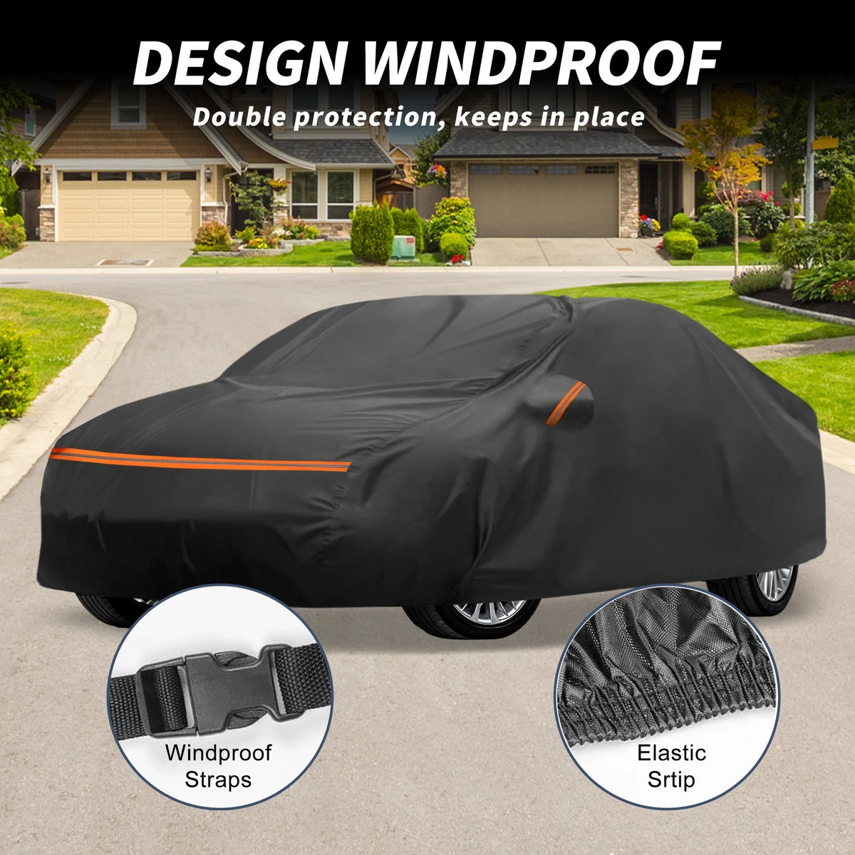 Waterproof PEVA Car Cover for Mazda 2 (2007–2022) with Zipper
