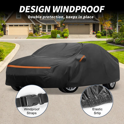 Waterproof PEVA Car Cover for Mazda 2 (2007–2022) with Zipper