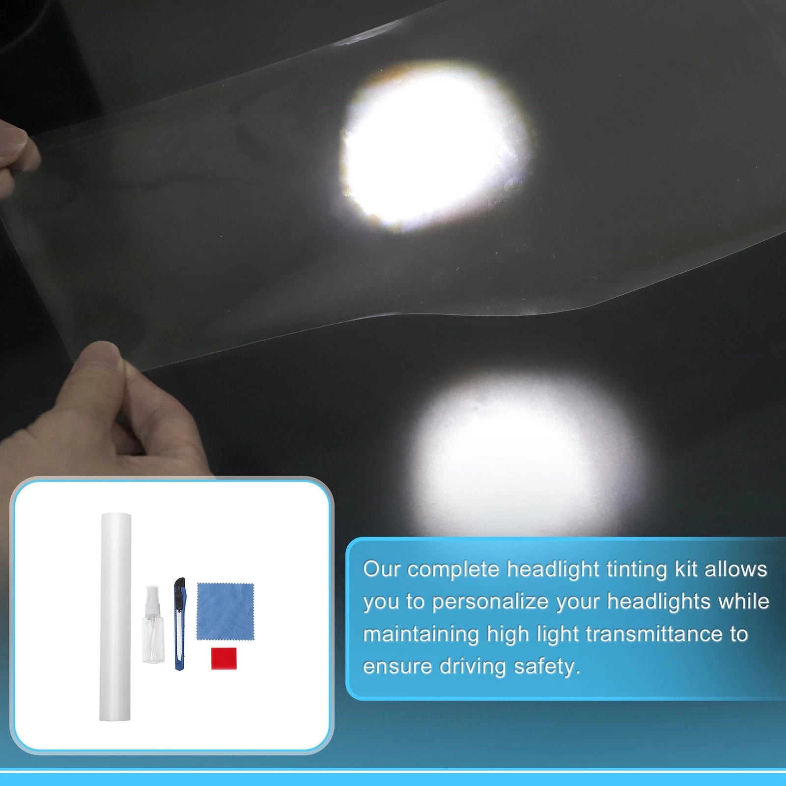 Headlight Tint Kit for Chevy Trailblazer (1 Set) TPU Transparent