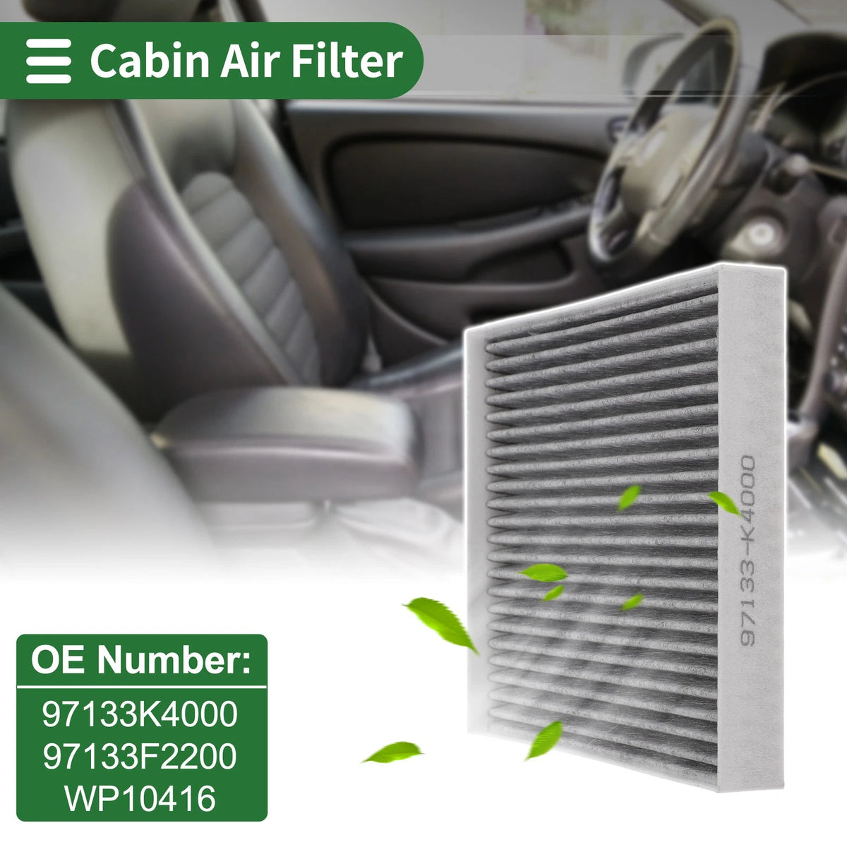 Cabin Air Filter No.97133K4000 for Hyundai Ioniq (AE) (2017–2020)