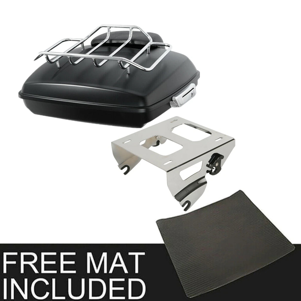 Matte Black Razor Trunk Pad for Harley Road Glide (2014–2026)