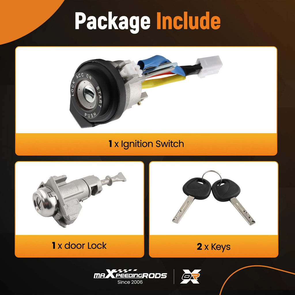 Ignition Switch with 2 Keys for Optima (2011–2015) + Door Lock Cylinder