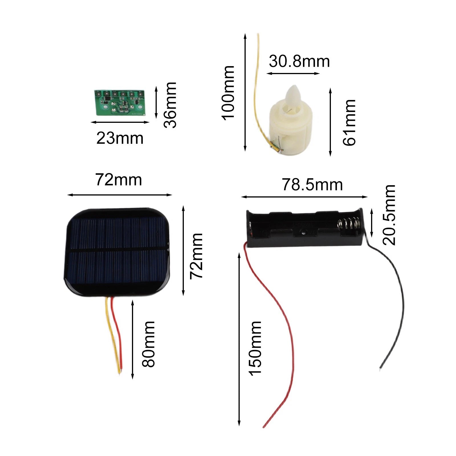 3.7V Solar Light Control Board for Candle Lamp