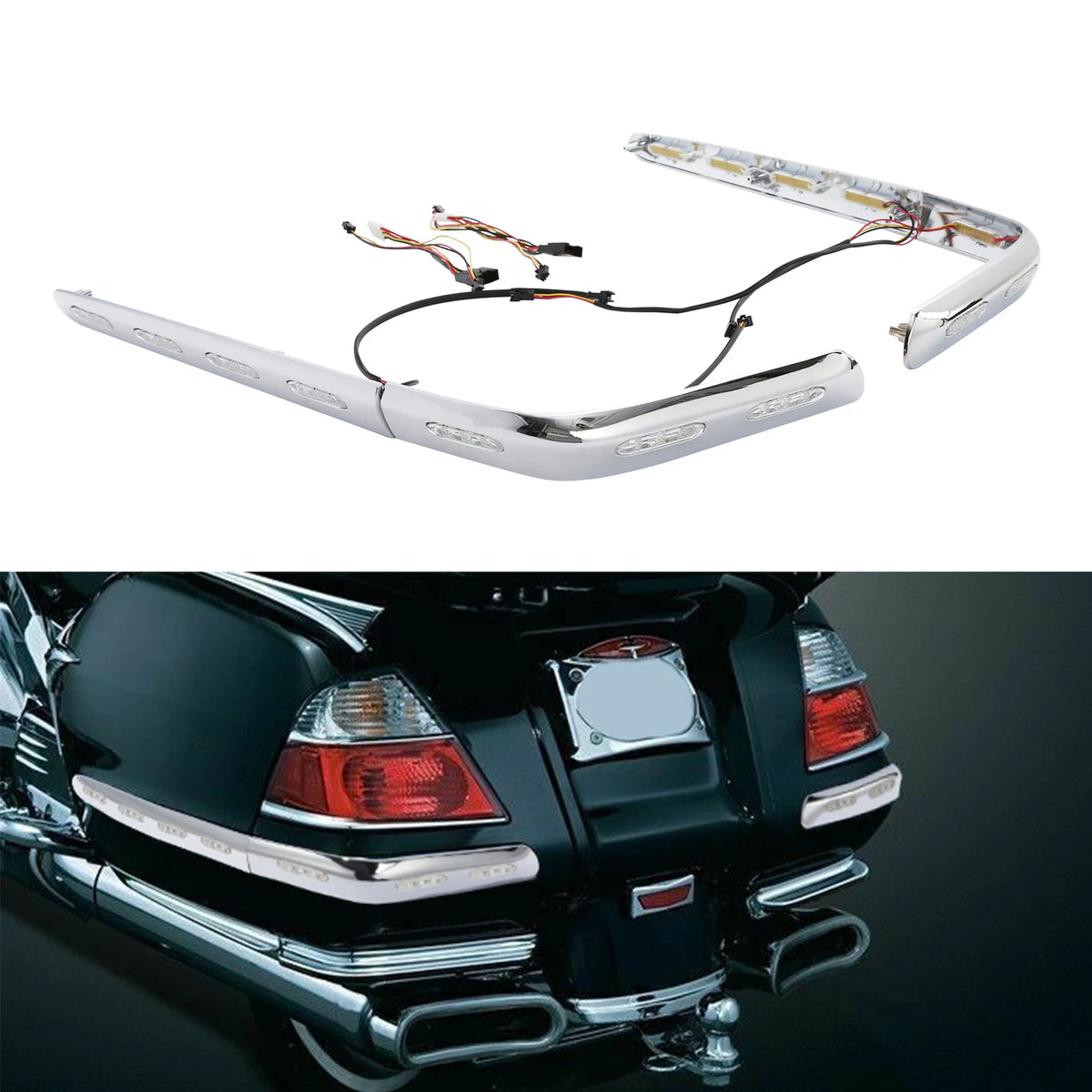 Saddlebag Trims LED Light Clear Lens for Honda Goldwing GL1800 (2001–2011)