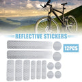 Reflective Helmet Stickers Set for Bicycle Motorcycle Car PET Silver Tone (14PCS)