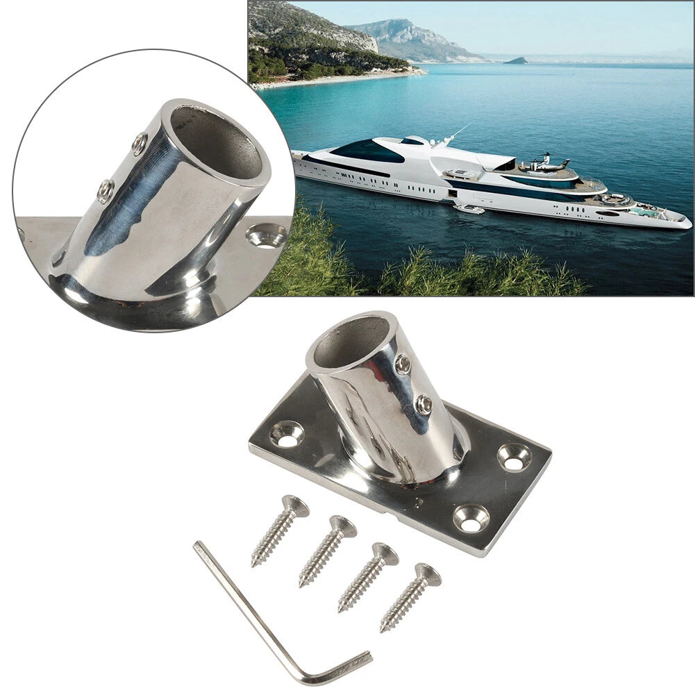 Hand Rail Fitting 7/8" 60 Degree Rectangular Base for Boat Yachts