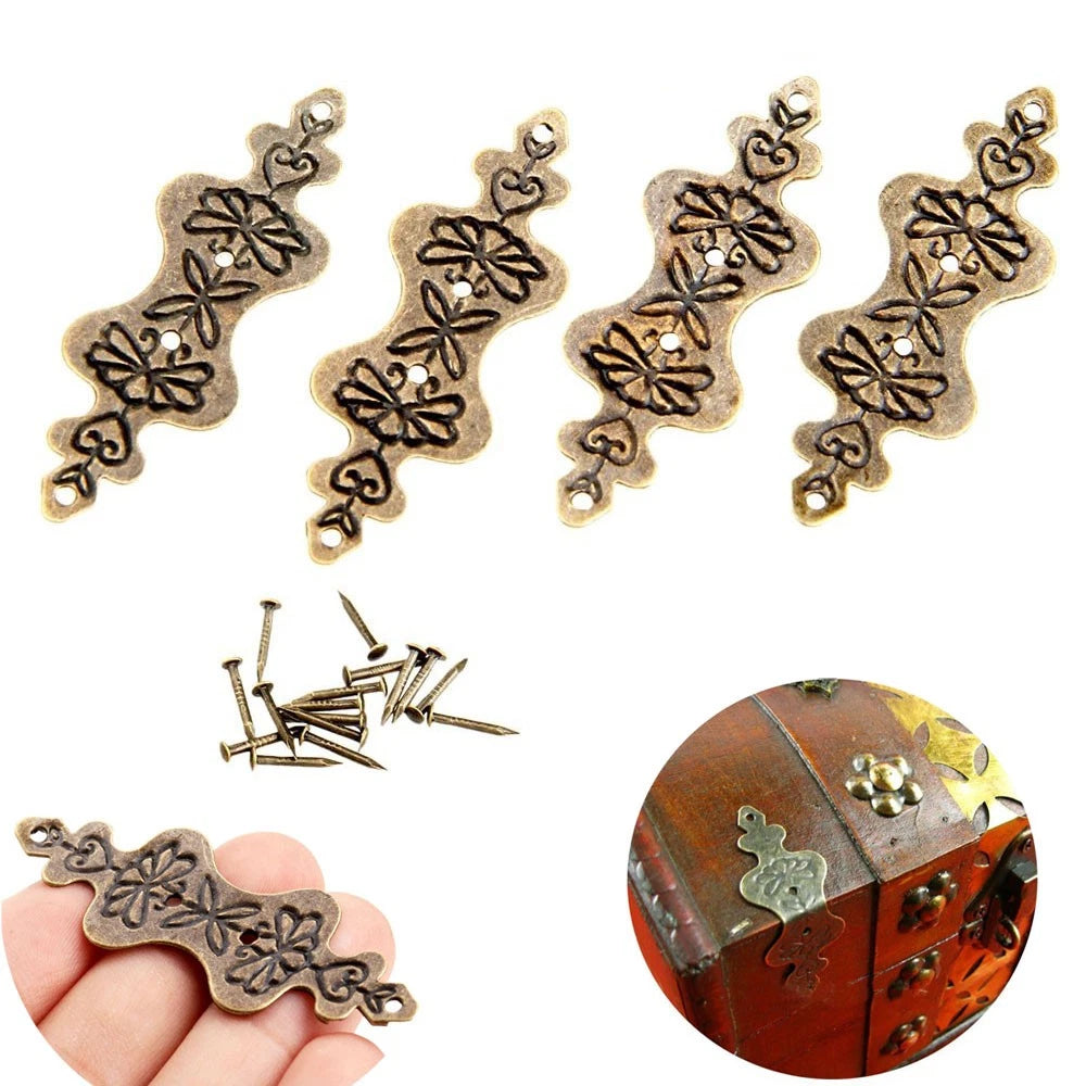 4Pcs Decorative Corner Protector for Wood Case Edge Bracket