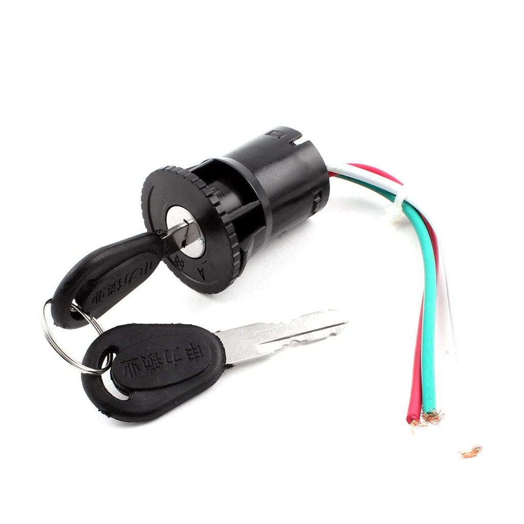 Ignition Switch Lock Replacement 3 Wires for Scooter Motorcycle 2 Keys (—)