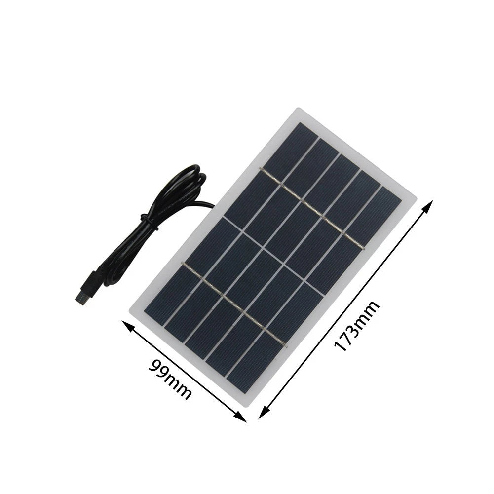 2W Solar Charging Panel with Type C Output for Phones and Security Devices