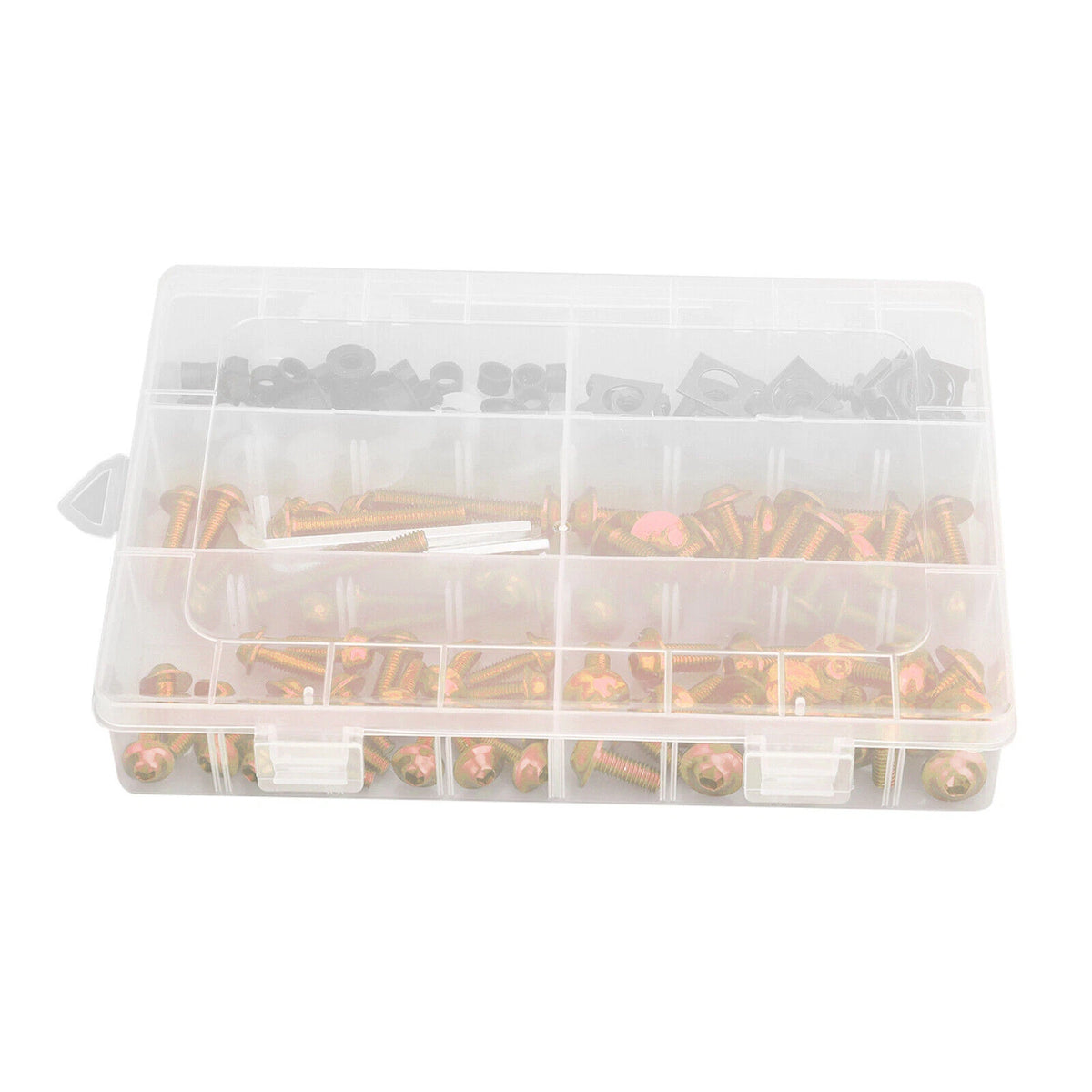 177PCS Fastener Kit for Sportbikes (M5/M6) - Gold Bolts