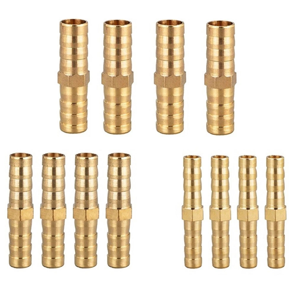 Set of 12 Brass Hose Connectors 6mm 8mm 10mm Straight Barb Reducer Adapter
