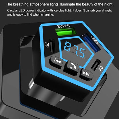 4 Ports USB Car Charger PD Adapter for Mobile Devices