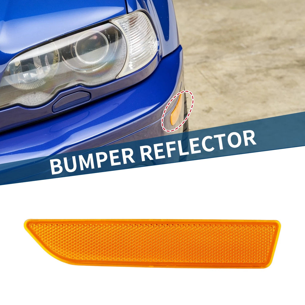 Bumper Reflector Front Left for BMW X3 (2007–2010) Yellow Replacement