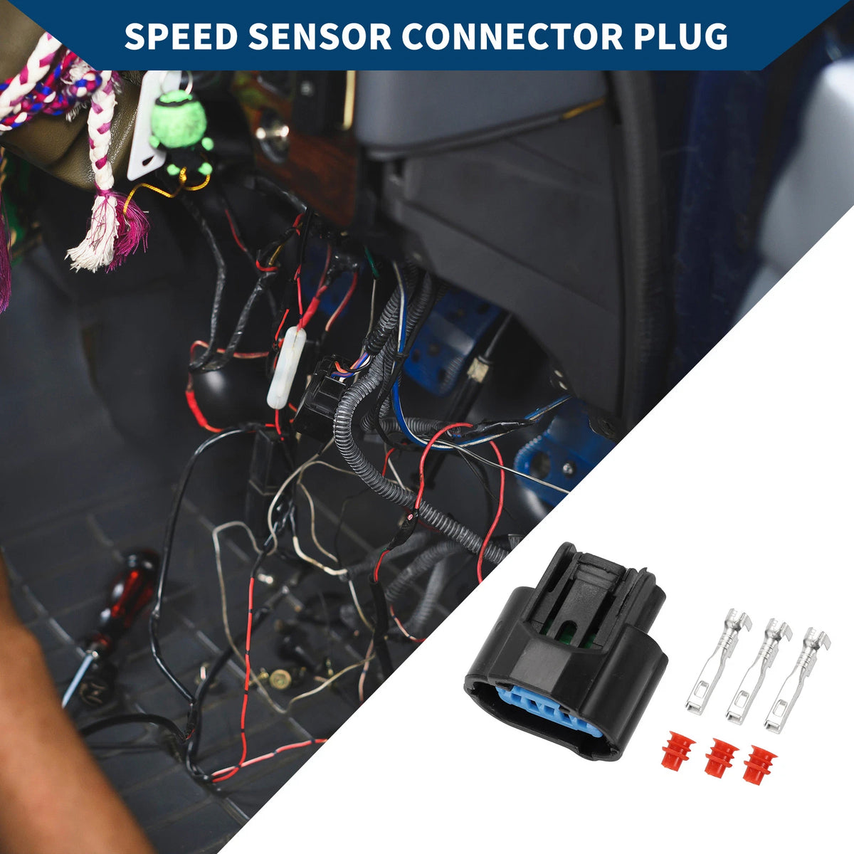 3 Pin Speed Sensor Connector Plug for Honda Odyssey Accord CR-V (2003–2007)