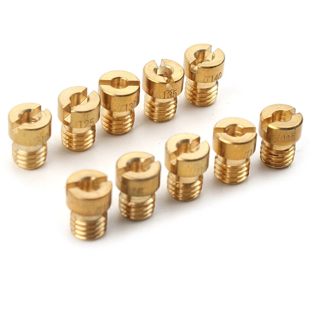 10PCS M5 Thread Main Jets Kit for Carburetor (100-140 Size)