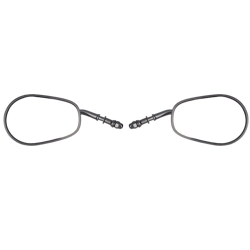 2X Oval Rear View Mirrors for Harley Street Bob (Does Not Apply)