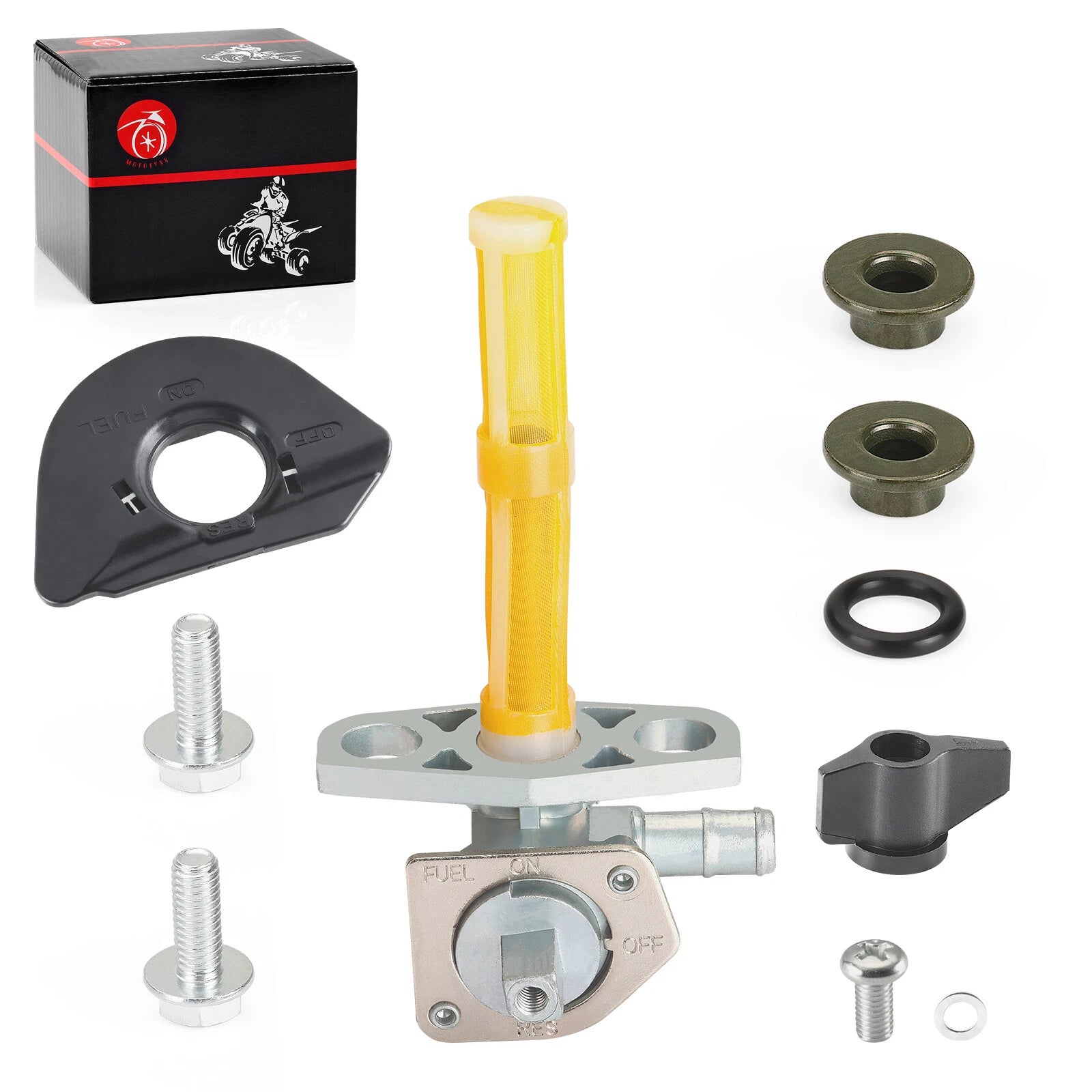 Fuel Valve Petcock + Fuel Mark Plate for Honda TRX450R (2004–2007)