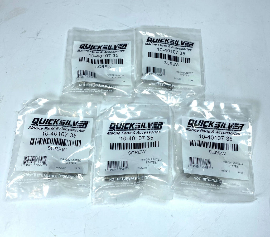 Screw Set 5 Pack for Mercury Quicksilver 10-40107