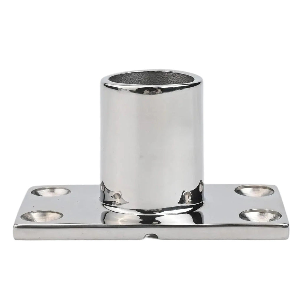 Marine Handrail Base Fitting for Boat Safety Support (Rectangular Tube)