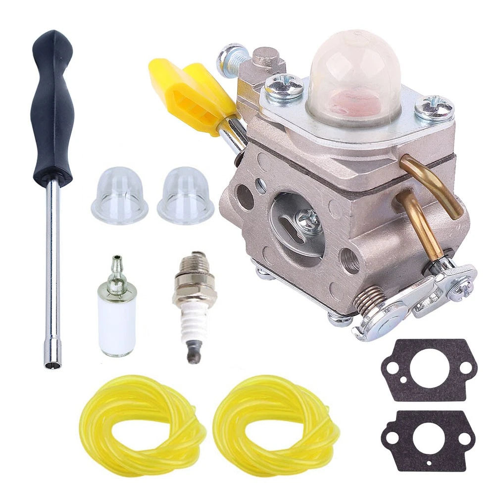 Carburetor Spark Plug Kit for Homelite Trimmer ZAMA C1U-H60 (26cc 25cc 30cc)