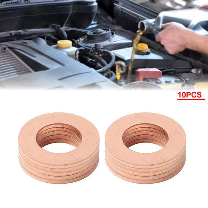 10Pcs M121.5 Copper Oil Drain Plug Gasket Seal for Universal Applications