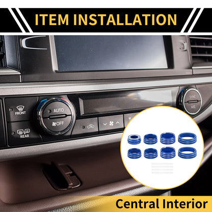 Light Switch Knob Cover Ring for GMC Sierra (2014–2018) - Blue
