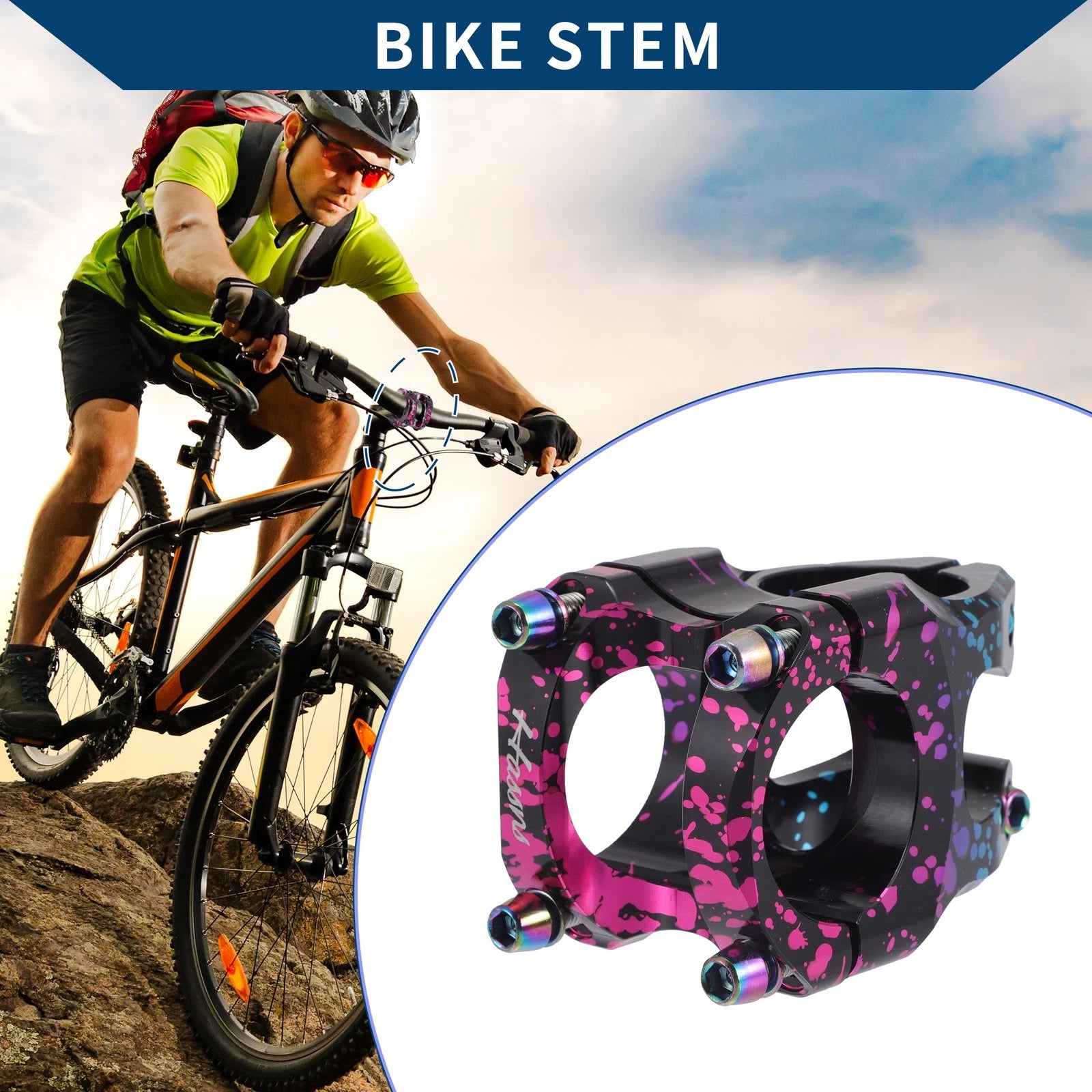 Bike Stem Short Handlebar Adjustable Stem for Bike 35mm Stem Length