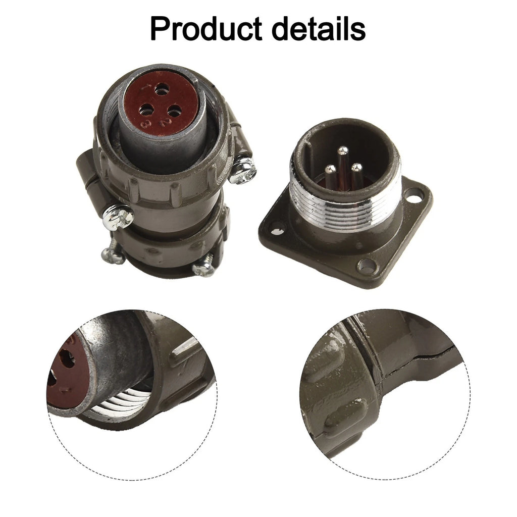 M20 Panel Mount Flange Aviation Connector with 27 Pin Contacts