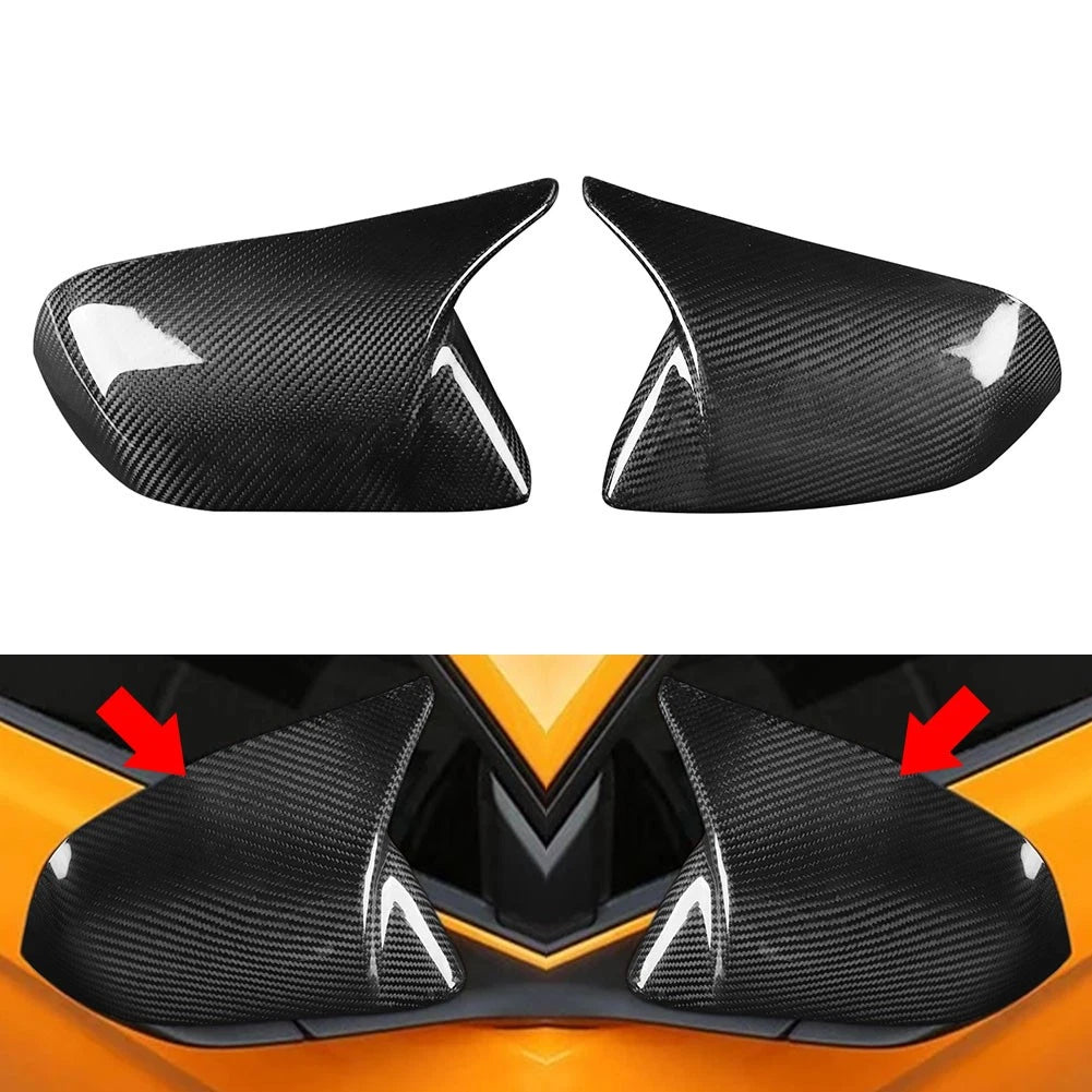 Carbon Fiber Side Door Mirror Cover Cap for Ford Mustang (2015–2024)