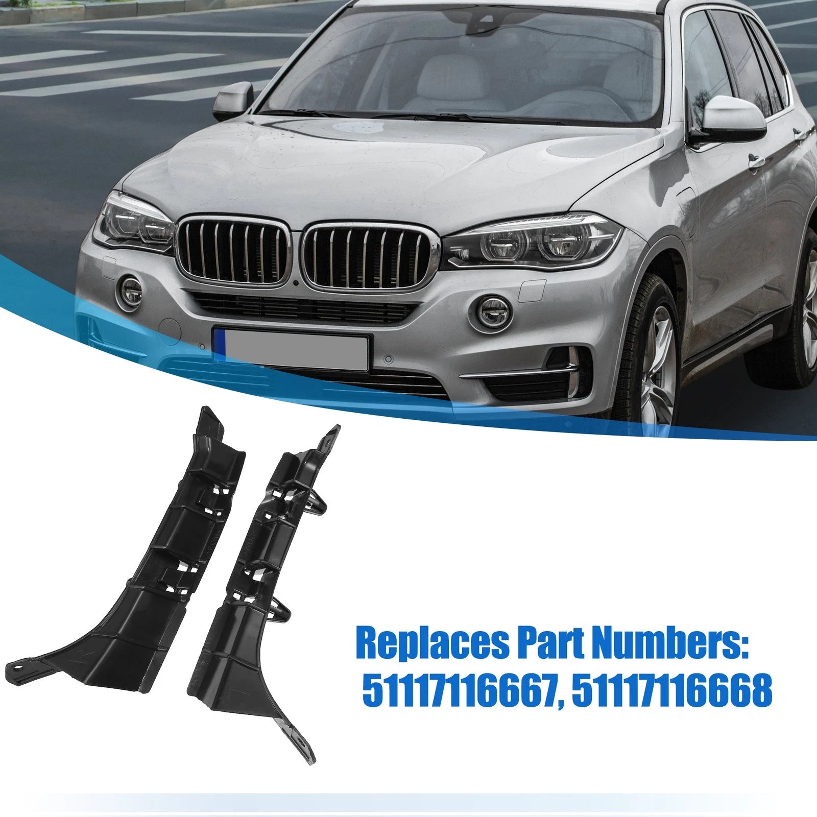 Front Bumper Mounting Support Bracket Pair for BMW (2008–2013)