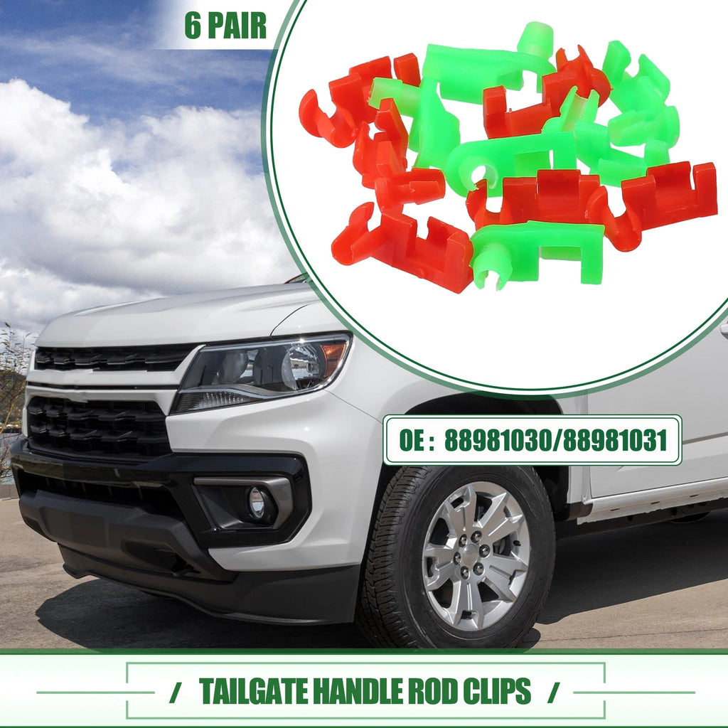 Tailgate Handle Rod Clips Replacement for Chevrolet Silverado (1999–2009) 6 Pack