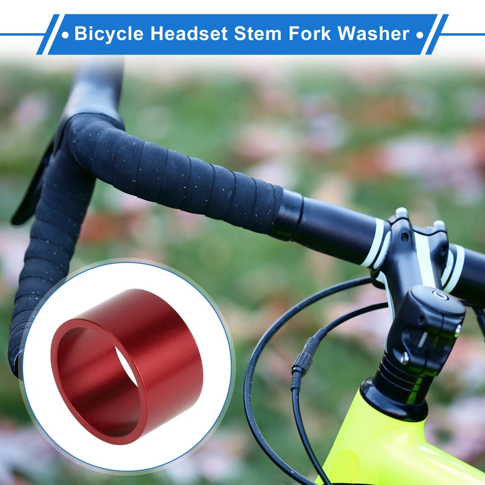 Bike Headset Spacer 20mm Front Fork Washer for 1-1/8" Stem Red (1-1/8")
