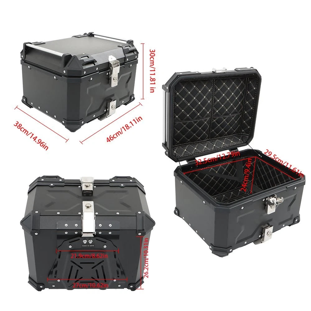 55L Waterproof Tail Box for Motorcycle Scooter (Fits )