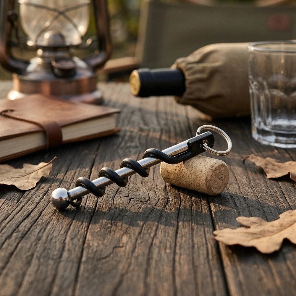 7.5cm Stainless Steel Keychain Corkscrew for Daily Use