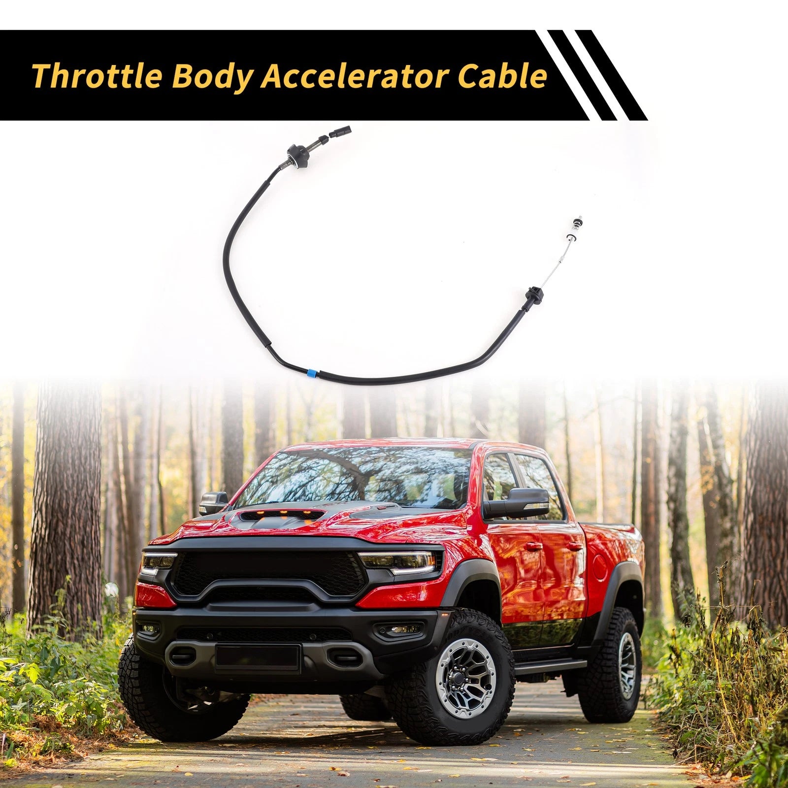 Throttle Body Accelerator Cable Replacement for Dodge Ram 1500 2500 (1994–1996)