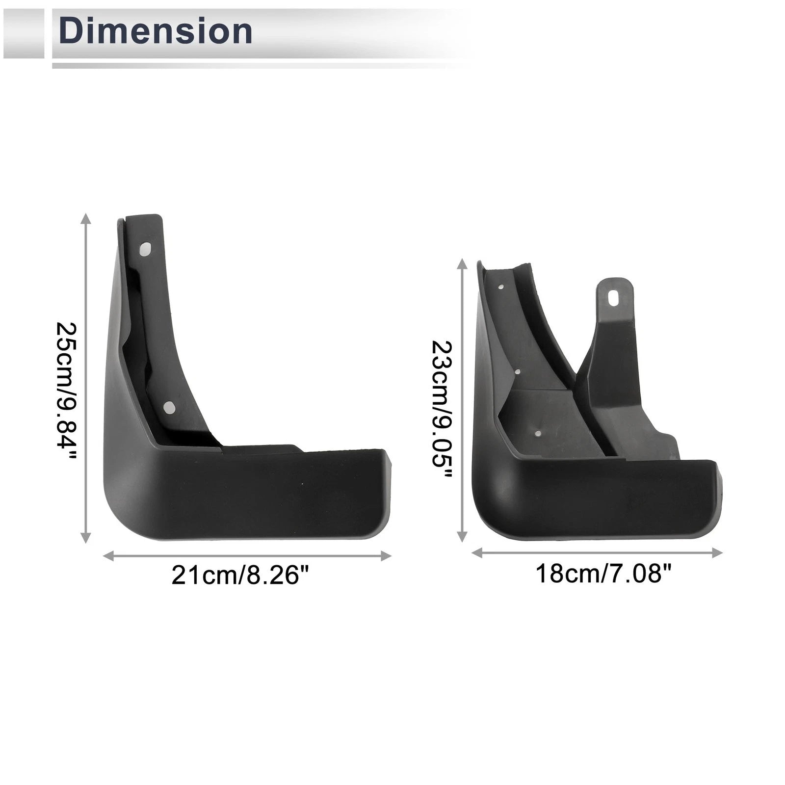 Mud Flaps Splash Guards Front Set for Audi A6 (2016–2019)