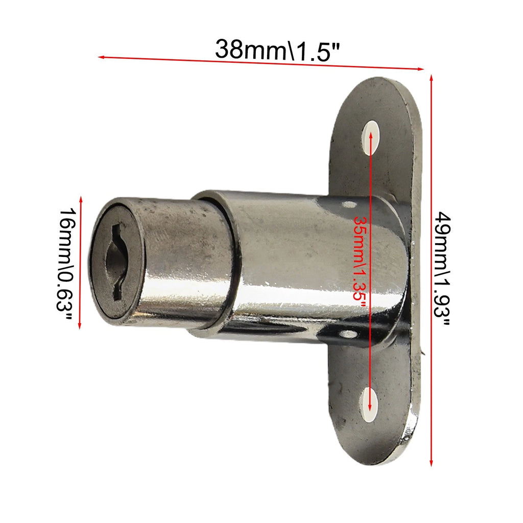 2X Cabinet Push Plunger-Lock Cylinder Locks for Home Tool