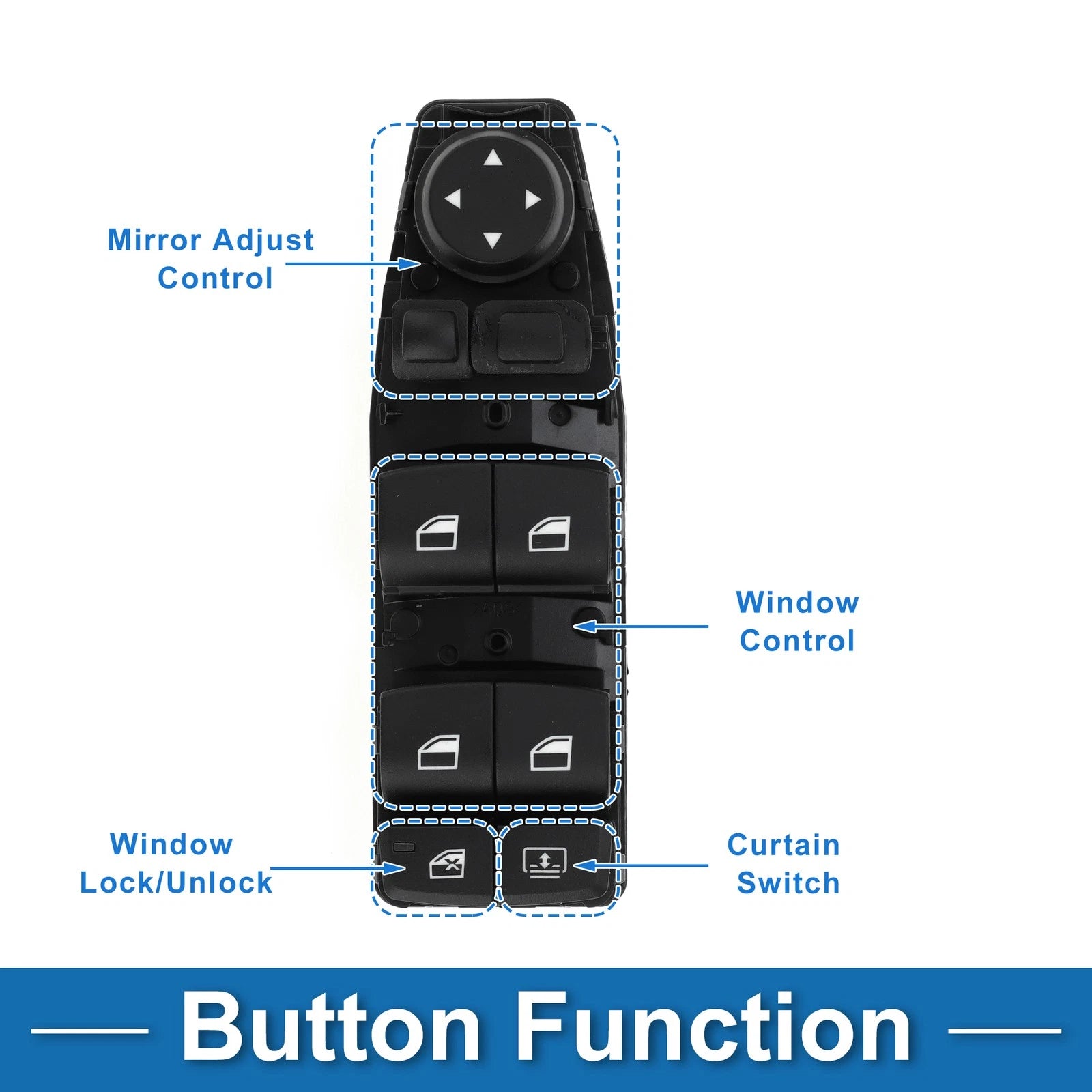 Power Window Switch Replacement for BMW 740i 750i 750Li 760Li (2011–2015)