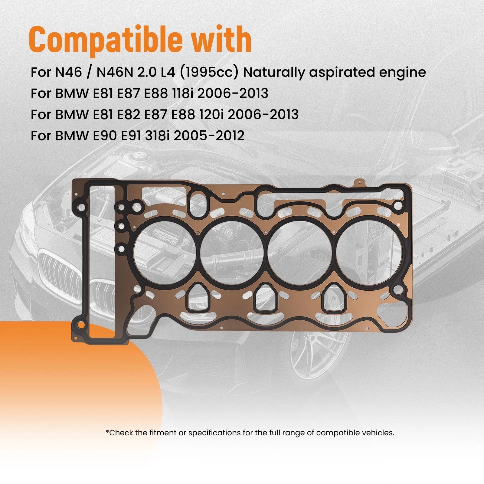 Engine Rebuild Gasket Seals Set for BMW N46 E60 E87 E90 E92 120i 320i X1 (2000–2015)